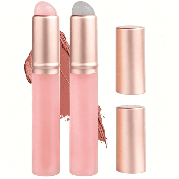 ACDANC Lip Brush for Lipstick,2 Pcs Silicone Lip Brushes,Lip Makeup Applicator Beauty Tool with Lid (Pink)