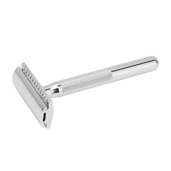 ACDANC Long Handle Safety Razor Zinc Alloy Safety Razor Reusable Manual Shaver Double Edge Razor for Men