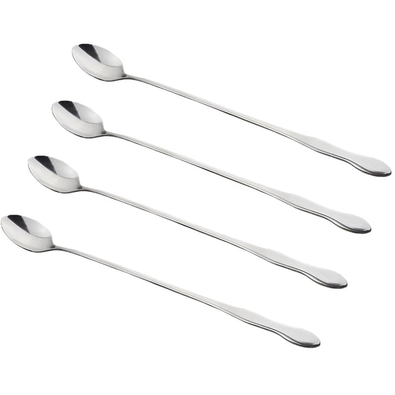 ACDANC Long Handle Spoon,12-inch Stainless Steel Iced Tea Spoon,Ice Cream Spoon for Mixing,Cocktail Stirring,Coffee,Set of 4