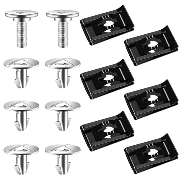 ACDANC Lower Engine Cover Pin Screws,Radiator Engine Access Cover Pin Clips,Engine Splash Shield Bolt Screw Fastener Clip (14 Pieces)
