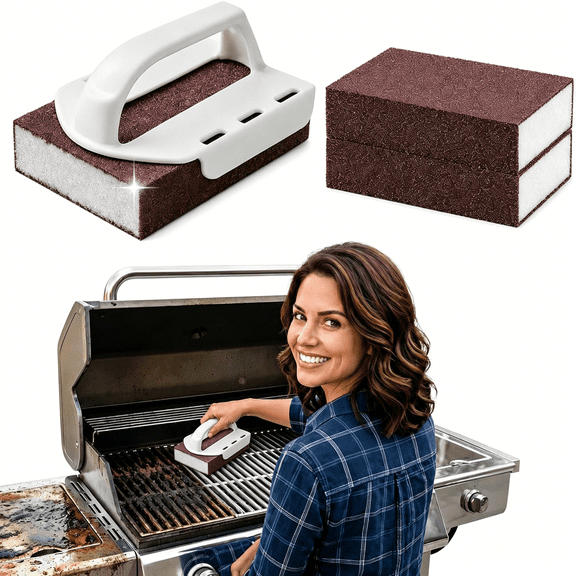 ACDANC Magic Cleaning Sponge,Emery Sponge Scrubber for Heavy-Duty Cleaning,Rust Remover & Descaling Eraser,Cleaning Pads for Stainless Steel Pans,Bbq Grill,Stove