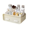 thumbnail image 1 of ACDANC Makeup Organizer,Drawer Design Vanity Organizer,Neat and Orderly Make Up Organizers and Storage,Small,Off-White, 1 of 4