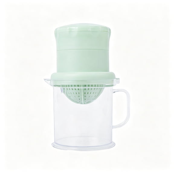 ACDANC Manual Citrus Juicer Lemon Lime Squeezer with Pulp Separator Cup and Measuring Scale - Hand Press Juicer for Kitchen, Home, Office, or Outdoor Travel - Lightweight Plastic Reamer Tool