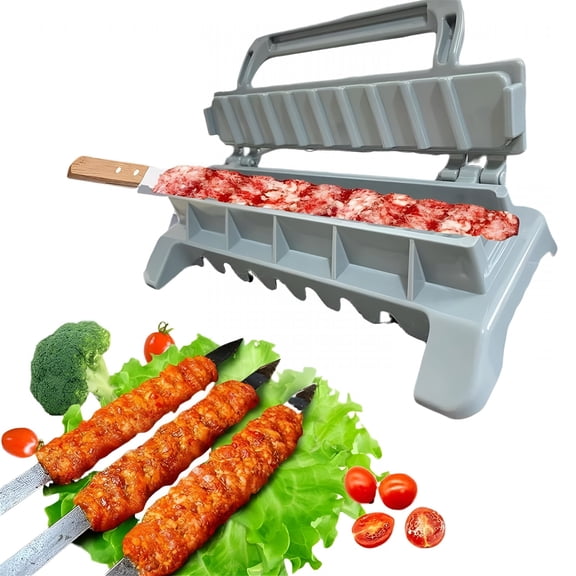 ACDANC Manual Kebab Maker, Non-Stick Meat Skewer Press