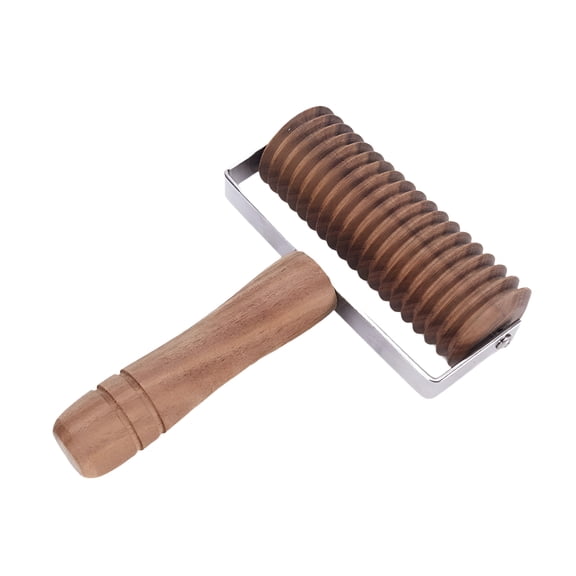 ACDANC Manual Noodle Cutter Wooden Rolling Pin Kitchen Gadgets with Handle Pasta Roller Pasta Spaghetti Maker,for Home Dining Room Brown