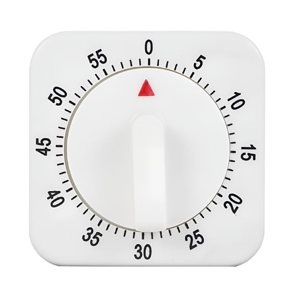 ACDANC Mechanical Countdown Kitchen Timer with Loud Bell,Visual Dial,White Cooking Timer Countdown Timer