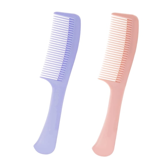 ACDANC Medium Tooth Detangling Comb Set for Curly/Straight/Short/Thick Hair,Wet&Dry Use-Pink&Purple,Durable Combs
