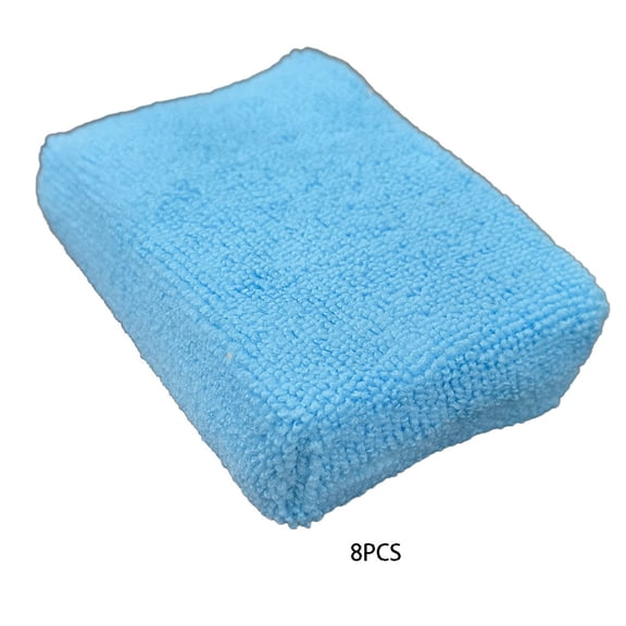 ACDANC Microfiber Applicator Pad, Car Wash Sponge, Premium Microfiber Sponge and Cleaning Pads, Perfect for Effortless Wax, Sealant, and Conditioner Application, Car Detailing Supplies, Blue
