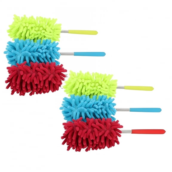 ACDANC Microfiber Duster 6PCS Extendable Hand Dusters Washable Dusting Brush with Telescoping Pole for Cleaning Car,Computer,Air Conditioning,TV,and More