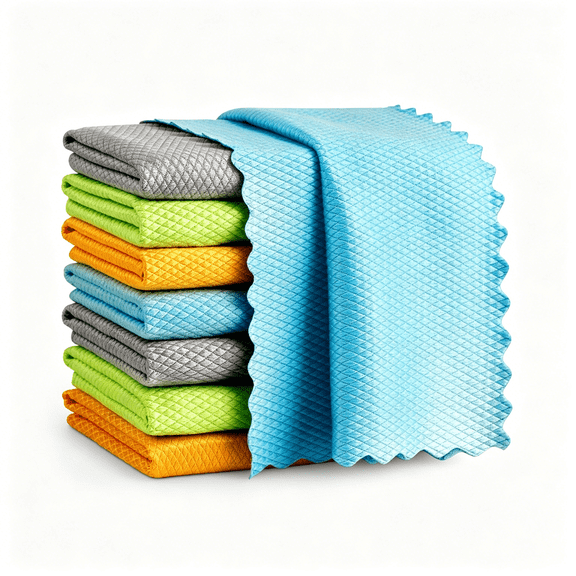 ACDANC Microfiber Glass Cleaning Cloth,8Pk,Microfiber Glass and Window Cleaner,Lint Magic Cleaning Cloths for Glass,,Windshields,Mirrors,Stainless Steel,12"X12"