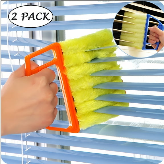 ACDANC Microfibre Blind Blade Cleaner Window Conditioner Duster Clean Brush With 7 Slat Handheld Household Kitchen Cleaning Tools