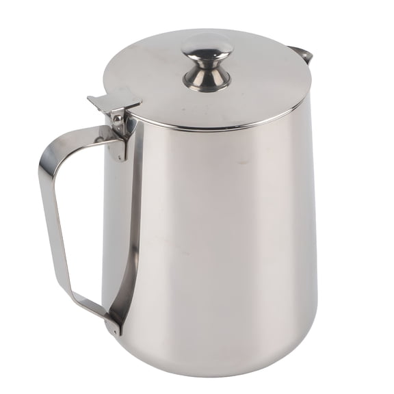 ACDANC Milk Creamer Frothing Pitcher Stainless Steel Coffee Cup Mug Milk Frothing Pitcher Jug with Lid for Latte Coffee Art Milk Frothing Pitcher