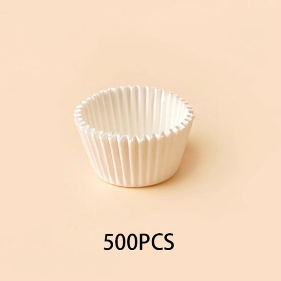 ACDANC Mini Cupcake Liners for Baking Cup Cake Paper Cup Set Parchment Paper Cupcake Liners,500-Pack White