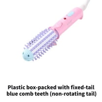 ACDANC Mini Hair Brush,Anti-Stuck Hair Small Curling Iron,Rapid Tempering Travel Curling Iron,Blue
