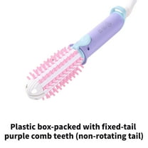 ACDANC Mini Hair Brush,Anti-Stuck Hair Small Curling Iron,Rapid Tempering Travel Curling Iron,Purple