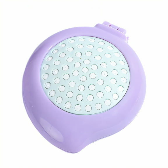 ACDANC Mini Hair Brush,Tames Flyaways Travel Hair Brush,Flip-Fold Style Mini Hairbrush,Purple