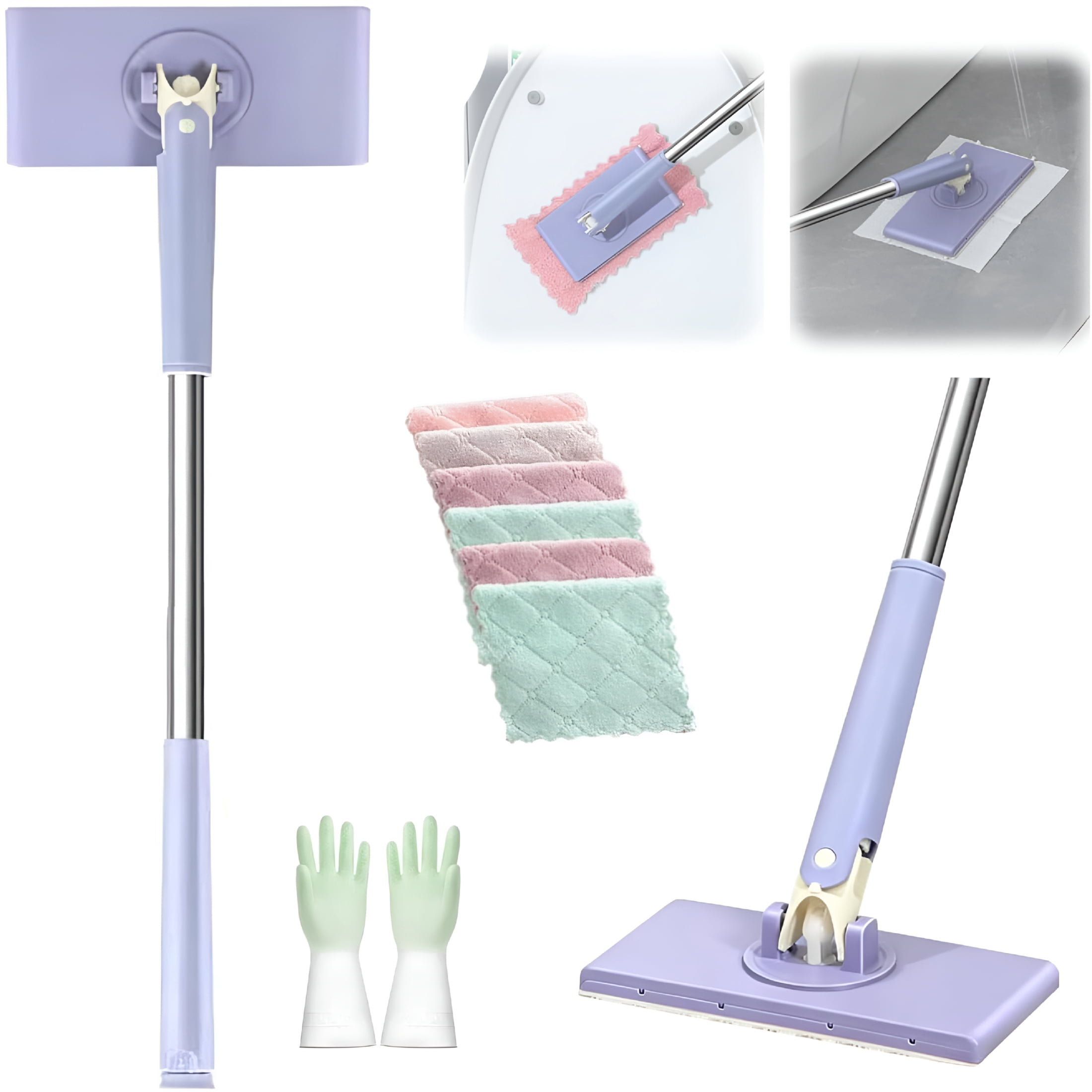 Code Zero Mop ACDANC Mini Mop,Cloth Changing Mop 36 Inch Automatic Gripping Zero ...