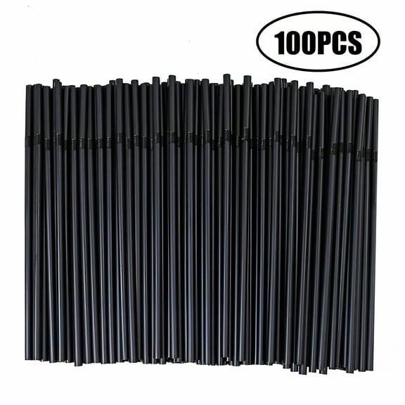 ACDANC Mini Short Cocktail Straw,Black Cocktail Straws,100 Pieces