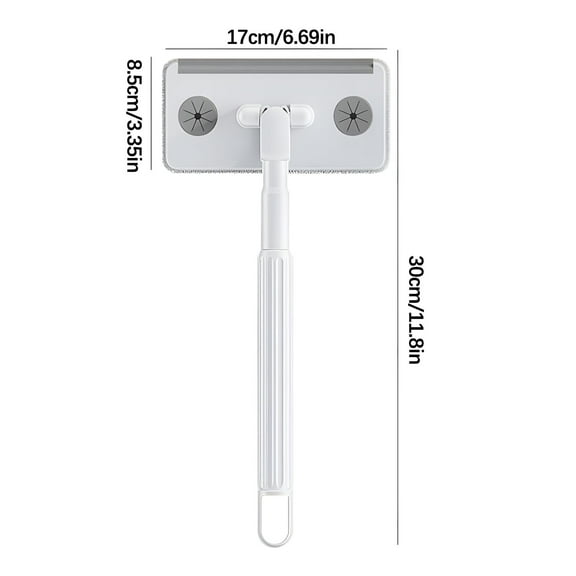 ACDANC Mini Sweeper Mop,Mini Sweeper Cleaning Mop with Short Handle,No-Touch Dirty Cleaning Flat Dust Mop,360° Small Flat Dust Mop,For House Wall Bathroom Toilet Corners Door Window (11.8")