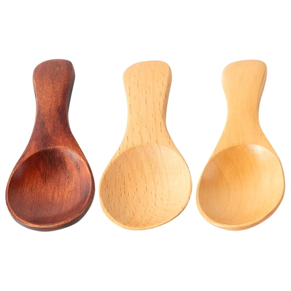 ACDANC 2026 New Mini Wooden Spoons Set of 3 for Sugar,Honey,Coffee & More for Stirring Beverages,Serving Condiments,Baking,Tea Time,Kitchen Decoration,Small Portions,Dining Table Use