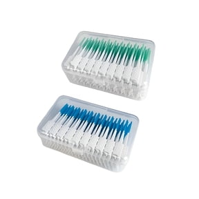 ACDANC Mint Flavor Mini Floss Brushes 400-Pack, Soft Silicone Interdental Brushes for Teeth and Gums, Formaldehyde-Free Oral Care