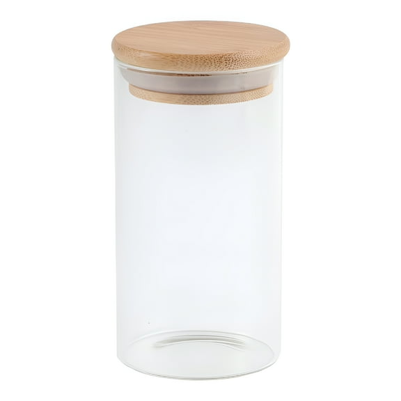 ACDANC Moisture Protection Cylinder Glass Jar with Lid for Food Storage 1Set