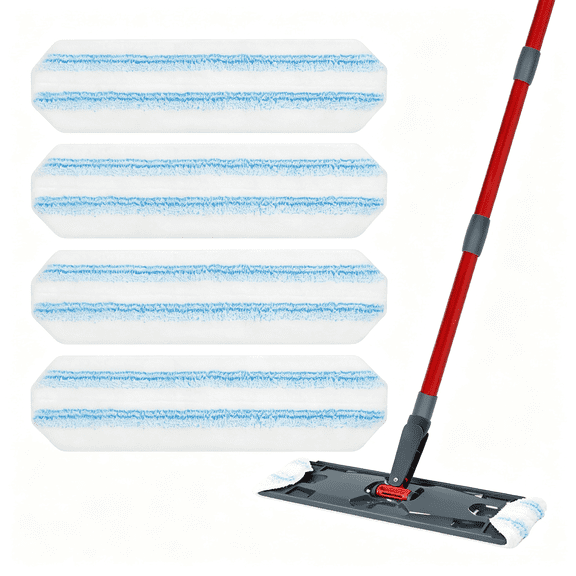 ACDANC Mop Replacement Pads for H2Pro Flat Mop, 4 Pack Mop Refills for H2Pro Flat Mop, Machine Washable Reusable Microfiber Mop Heads Replacements for H2 Pro Mop