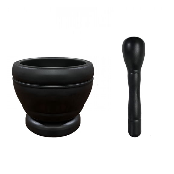 ACDANC Mortar and Pestle Set Natural Rustic Style Herb Spice Grinder Masala Mixer Manual Mashing Bowl Seasonings Pill Crusher Kitchen Utensils