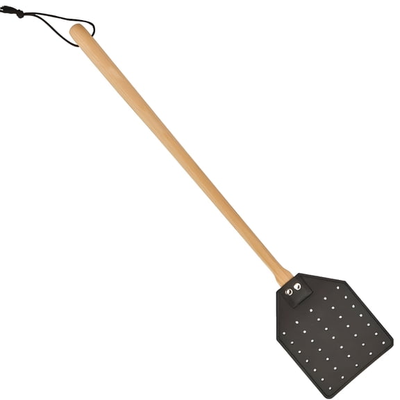 ACDANC Mosquito Control,Sturdy Leather Fly Swatter For Indoors Heavy Duty Flyswatter With Wooden Handle Fly Swatters With Hanging Rope