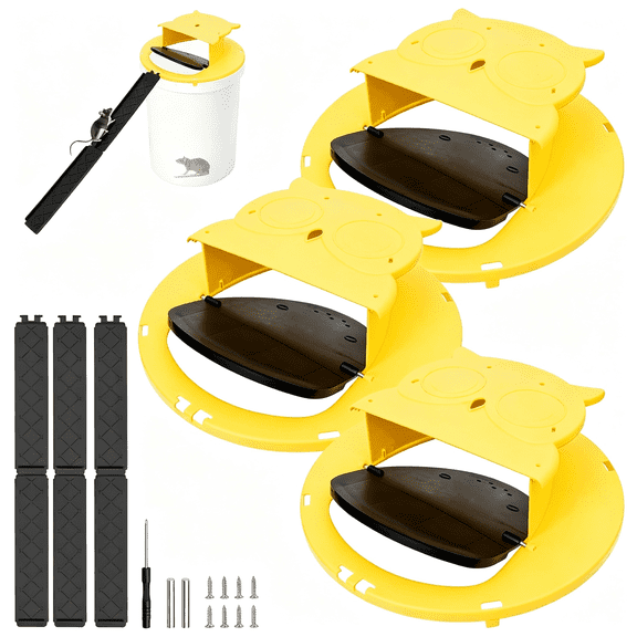 ACDANC Mouse Trap Bucket,Bucket Lid Mouse Trap,Automatic Reset Flip and Slide Mouse Trap 5 Gallon Bucket Lid Mouse Rat Trap,Humane Mouse Rat Traps for Indoor Outdoor Use,Reusable Mouse