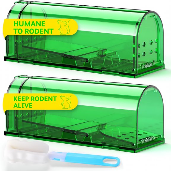 ACDANC Mouse Traps,Humane Mouse Trap,Easy to Set,Mouse Catcher Quick Effective Reusable and Safe for Families -2 Pack