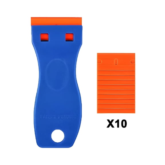 ACDANC Multifunctional Glue Removal Shovel,Car Decal Remover,Plastic Razor Scraper with Double Edged Blades,Cleaning Scraper Tool for Adhesive Remover,Removing Labels Stickers on Glass Windows