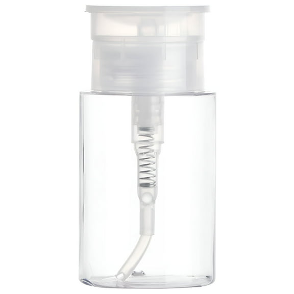 ACDANC Nail Polish Remover Pump, Acetone Pump Dispenser, Alcohol Dispenser Push Down Empty Lockable Pump Dispenser Bottle for Nail Polish and Makeup Remover, 1PC, Clear, Plastic