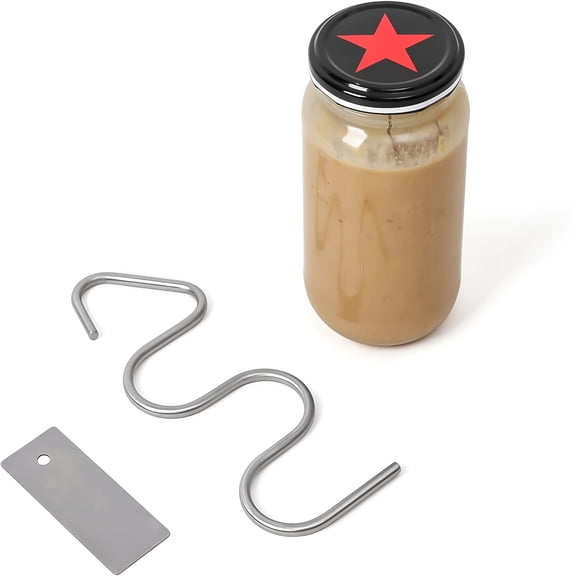 ACDANC Natural Peanut Butter Stirrer Fits 12-30 oz Jars,Stainless Steel,for Mixing Various Butter&Jam