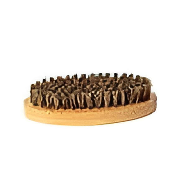 ACDANC Natural Soft Bristle Hair Brush - Medium/Stiff Bristle Brush 360 Palm Sized Wave Brush