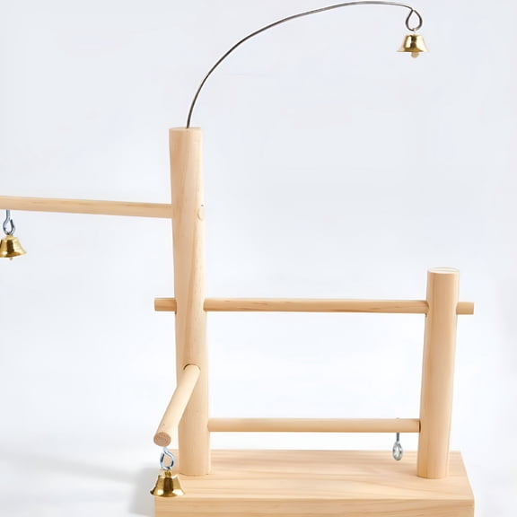 ACDANC Natural Wood Bird Playground Parrot Playstand Playing Stand Exercise Perch for Cockatiel
