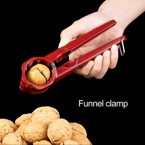 ACDANC Non-Slip Handle Walnut Cracker-Cup Shaped,Polished Finish,Labor-saving Stainless Steel Nutcracker Tool for Kitchen