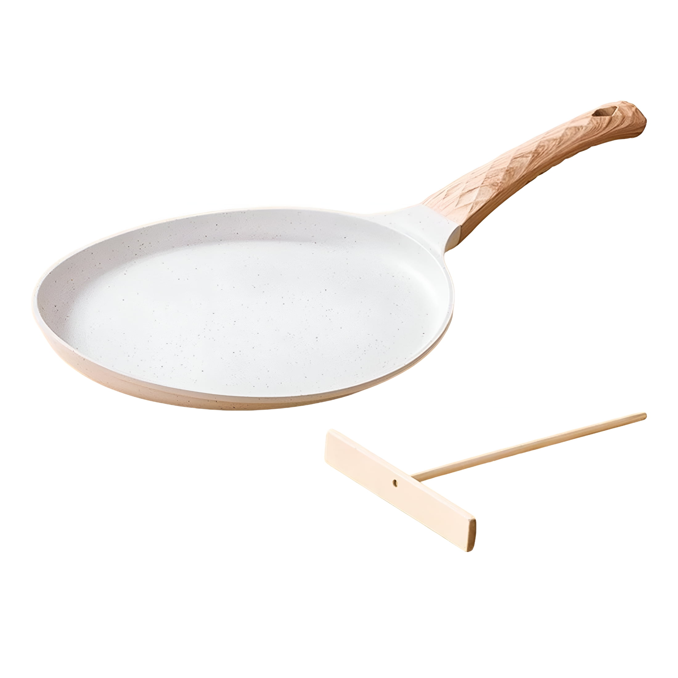 ACDANC Nonstick Crepe Pan Tortilla Maker Pan Portable Tawa Griddle Round Dosa Pan with Spreader for Kitchen Tool Cooktop 7inch