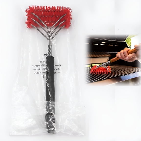 ACDANC Nylon Grill Brush BBQ Cleaning Tool - No Wire Scrubber Best for Gas/Charcoal/Porcelain Grill Grates - Safe Barbeque Accessories