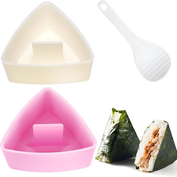 ACDANC Onigiri Mold Triangle,2 Pack Large Rice Ball Mold Sushi Makers,Rice Cooker Kit for Lunch Bento