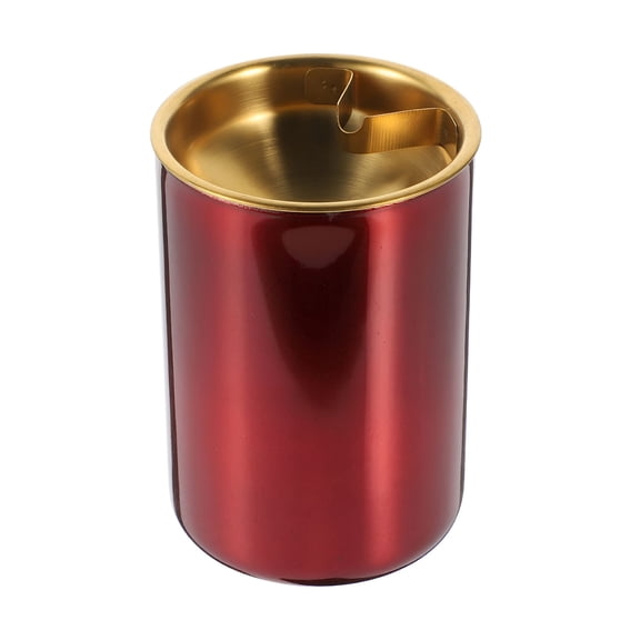ACDANC Outdoor Ashtray with Lid for Stainless Steel Holder Windproof Rainproof Ashtray for Outside Home Table Dark Red