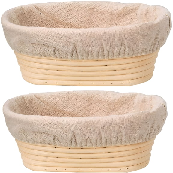 ACDANC Oval Dough Banneton Brotform Rattan Bread Proofing Proving Baskets 3 Sizes