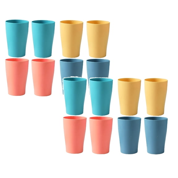 ACDANC PP Cups Plastic Cups 16pcs Unbreakable Drinking Cup Kids Cups Reusable Dishwasher Safe Water Glasses Small Cups for Kitchen Children's Tableware Cups Set Wash Cups (8 OZ Kids Size)
