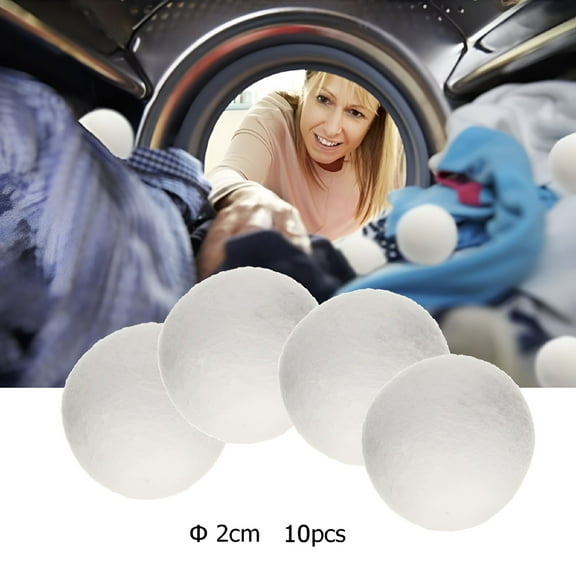 ACDANC Pack of 10 Wool Felt Natural Fabric Softener Wrinkle Releasing Reusable Laundry Steamy Dryer Ball Washer