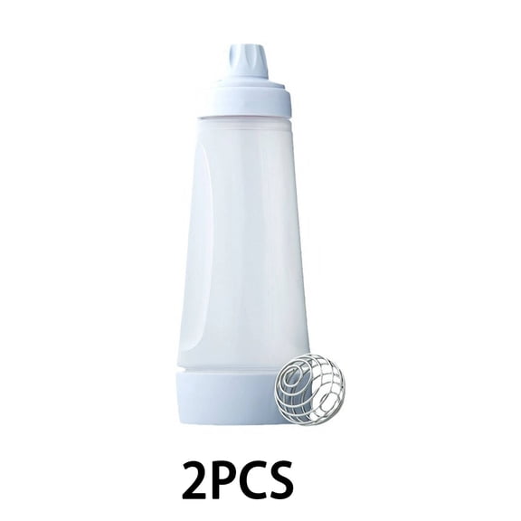 ACDANC Pancake Batter Dispenser with Hand Crank Mixer, 1000ml Large Capacity Handheld Pitcher with Measurement Lines, Food Grade Silicone Nozzle for Baking Waffles Crepes Family Breakfast