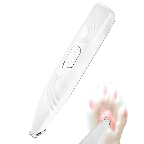 ACDANC Paw Trimmer, Cordless Electric Pet Grooming Clippers Hair Trimmer for Dogs Cats, White