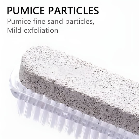 ACDANC Pedicure 4 in 1 Foot Rasp File Pumice Stone Brush Scrub Skin Pumice Stone with Handle Pumice Stick Feet Care Foot Grinder Remover Foot Filer for Skin Spa Pedicure Dried Peel