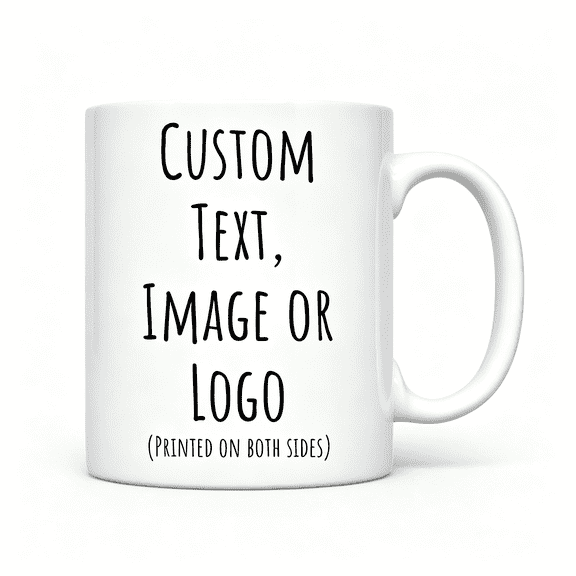 ACDANC Personalized Coffee Mug | Photo Text and Logo Ceramic Mug | Ized 11 Oz Tea Cup for Men & Women | Unique Gift Idea - Taza Personalizadas Design with Picture Or Message | White