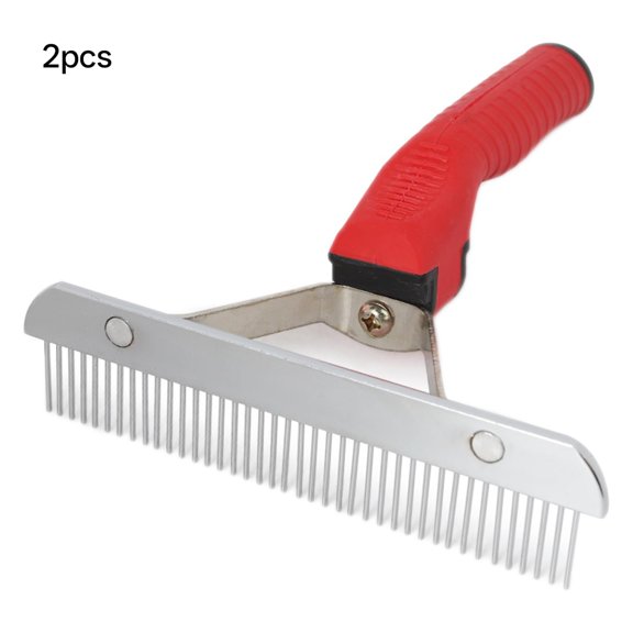 ACDANC Pet Extra-Large Rake Comb Grooming Brush Deshedding Beauty Tool for Large Dogs Golden Retriever Husky German Shepherd Dog Deshedding Tool