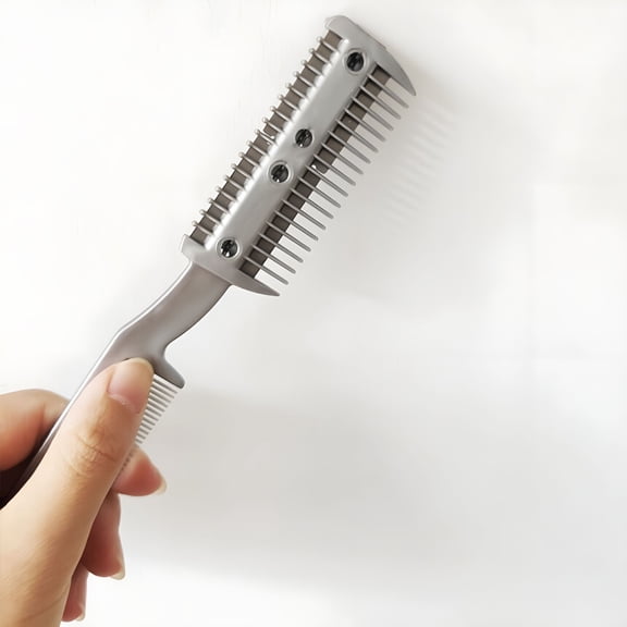 ACDANC Pet Hair Shaper Comb for Dogs and Cats, Razor Style Deshedding Tool with Anti-Slip Handle, Grooming Brush for Medium Long Fur, Reduces Tangles and Shedding